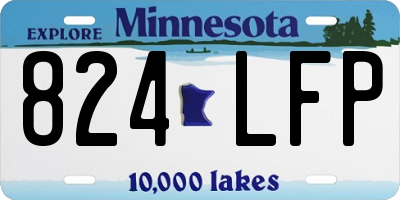 MN license plate 824LFP
