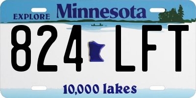 MN license plate 824LFT