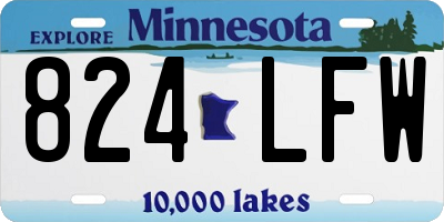 MN license plate 824LFW