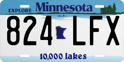 MN license plate 824LFX