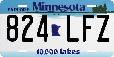 MN license plate 824LFZ