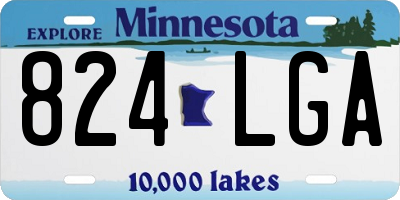 MN license plate 824LGA