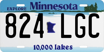 MN license plate 824LGC