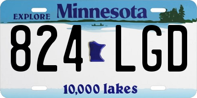 MN license plate 824LGD