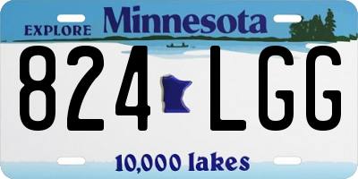 MN license plate 824LGG