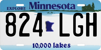 MN license plate 824LGH