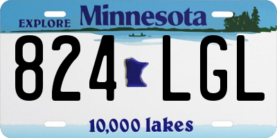 MN license plate 824LGL