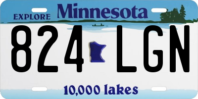MN license plate 824LGN