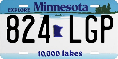 MN license plate 824LGP