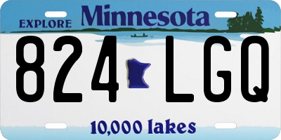 MN license plate 824LGQ