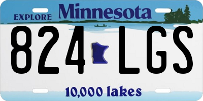 MN license plate 824LGS