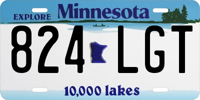 MN license plate 824LGT