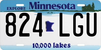 MN license plate 824LGU
