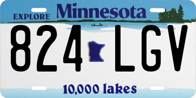 MN license plate 824LGV