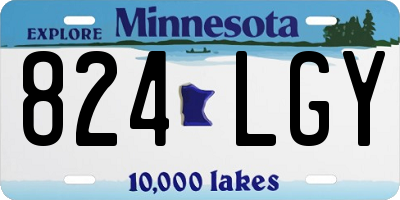 MN license plate 824LGY