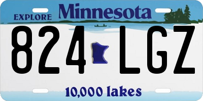 MN license plate 824LGZ