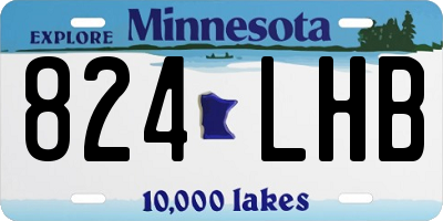 MN license plate 824LHB