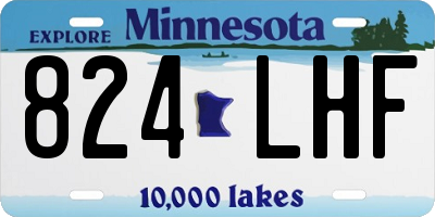 MN license plate 824LHF