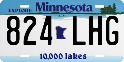 MN license plate 824LHG
