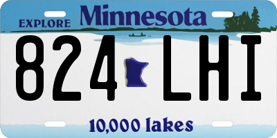 MN license plate 824LHI