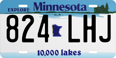 MN license plate 824LHJ