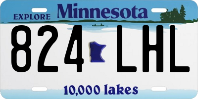 MN license plate 824LHL