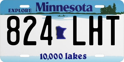 MN license plate 824LHT