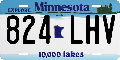 MN license plate 824LHV