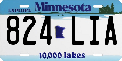 MN license plate 824LIA