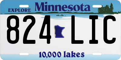 MN license plate 824LIC