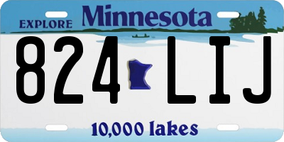 MN license plate 824LIJ
