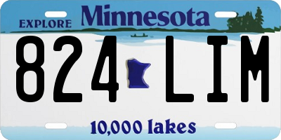 MN license plate 824LIM