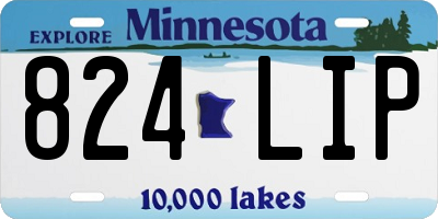 MN license plate 824LIP