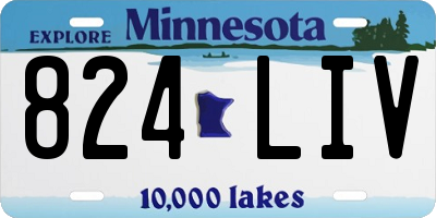 MN license plate 824LIV