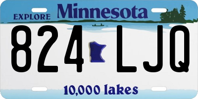 MN license plate 824LJQ