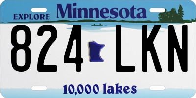 MN license plate 824LKN