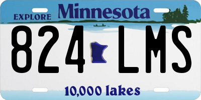 MN license plate 824LMS