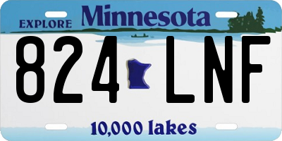 MN license plate 824LNF