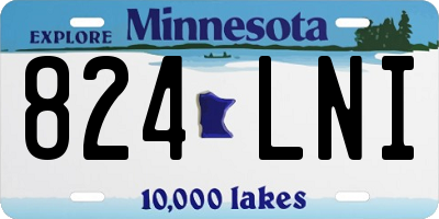 MN license plate 824LNI