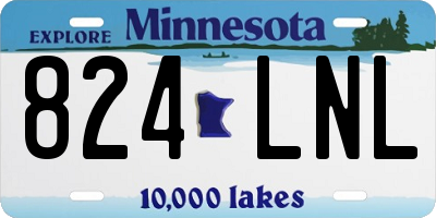 MN license plate 824LNL