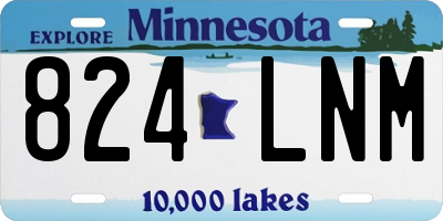MN license plate 824LNM