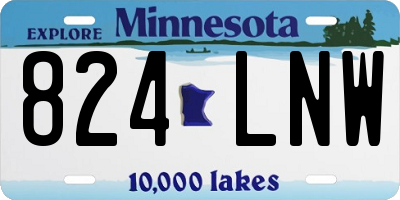 MN license plate 824LNW