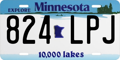 MN license plate 824LPJ