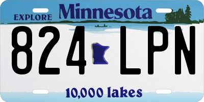MN license plate 824LPN
