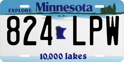 MN license plate 824LPW