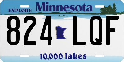 MN license plate 824LQF