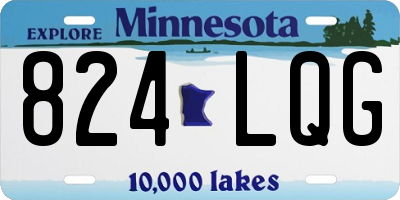 MN license plate 824LQG