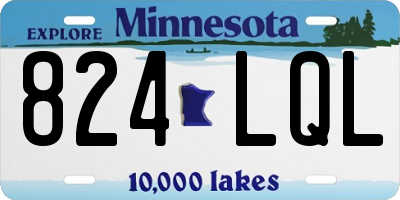 MN license plate 824LQL