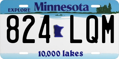 MN license plate 824LQM