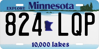 MN license plate 824LQP
